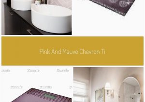 Mauve Colored Bathroom Rugs Pink and Mauve Chevron Tile Bathroom Splash Back with Black