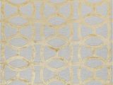 Metallic Gold and Ivory Leather and Jute Woven area Rug Exquisite Rugs Metro Velvet Hand Woven 2428 Gold – Ivory area Rug