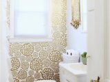 Metallic Gold Bathroom Rugs Gold Glam Bathroom Makeover