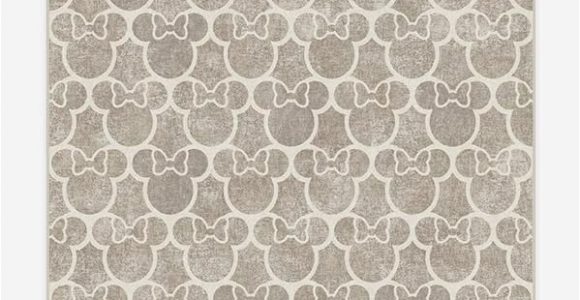 Mickey and Minnie area Rug Minnie Trellis ash Grey Rug