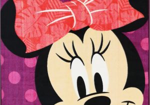 Mickey and Minnie Mouse area Rug Non Slip Purple Kids Disney Mickey Minnie Mouse Smiling Polka Dot area Rug Baby Play Mat