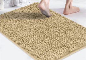 Microfiber Chenille Bath Rug Mayshine soft Plush Microfiber Bathroom Rug, Absorbent Machine …