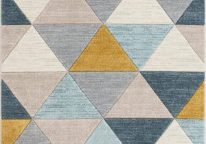 Mid Century Modern area Rugs for Sale Ruby Rita Mid Century Modern Geometric Triangles Blue Mint Ivory area Rug