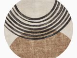 Mid Century Modern Round area Rugs Round Black and Brown Modern area Rug by World Market In 2022 …