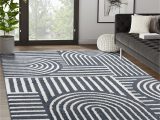 Mid Century Modern Style area Rugs Abani Contemporary Mid-century Design 4′ X 6′ area Rug Rugs – Modern Non-shed Arches Print Cream & Black Bedroom Rug