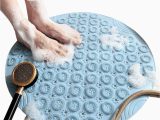 Mildew Resistant Bath Rug Xm-zhhy Bath Mat Non-slip Round Shower Mats Mildew Resistant Bath Mats with Suction Cups Textured Rubber Bath Mats with Drain Hole for Bathroom/toilet …