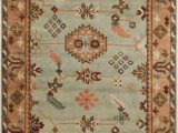 Mint Green and Brown area Rug 9 X 13 Incan Fiesta Beige and Mint Green New Zealand Wool