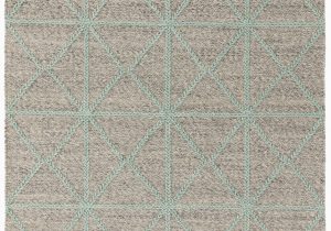Mint Green and Brown area Rug Prism Mint Geometric Rug