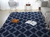 Modern area Rugs 4 X 6 4×6 Feet Navy soft area Rugs for Bedroom Living Room Shag area Rug Modern Indoor Plush Fluffy Carpets, soft and Comfy Carpet, Girls Kids Nursery (4×6 …