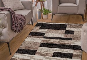 Modern area Rugs 4 X 6 Superior Modern Rockwood Collection area Rug, Chocolate, 4′ X 6′