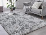 Modern area Rugs 4 X 6 Tabayon Shag area Rug, 4’x6′ Tie-dyed Light Grey Indoor Ultra soft Plush Rugs for Living Room, Non-skid Modern Nursery Faux Fur Rugs for Kids Room …