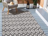 Modern area Rugs 4 X 6 Uphome Indoor Outdoor Rug 4′ X 6′ Gray Farmhouse Patio Rug Hand Woven Moroccan Cotton area Rug Modern Boho Geometric Machine Washable Carpet for …