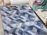 Modern area Rugs 5 X 8 Zacoo Geometric area Rug 5×8 Trellis Accent area Rugs Moroccan Modern area Rug Non Slip Non-shedding area Rug Indoor Throw Carpet for Bedroom Dining …