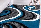 Modern area Rugs Near Me Luxe Weavers Turquoise Swirls Modern Abstract area Rug 4×5