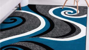 Modern area Rugs Near Me Luxe Weavers Turquoise Swirls Modern Abstract area Rug 4×5