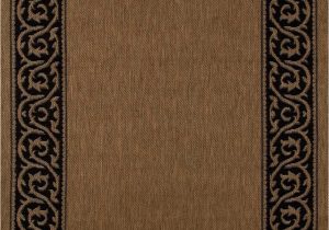 Mohawk Home Leaf Point Brown Indoor Inspirational area Rug Art Carpet Plymouth Collection Intention Flat Woven Indoor Outdoor area Rug 5 3" X 7 7" Brown Black