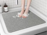 Mold Resistant Bath Rug Square Shower Mat, Non Slip Anti Mold Bath Mat, Loofah Shower …