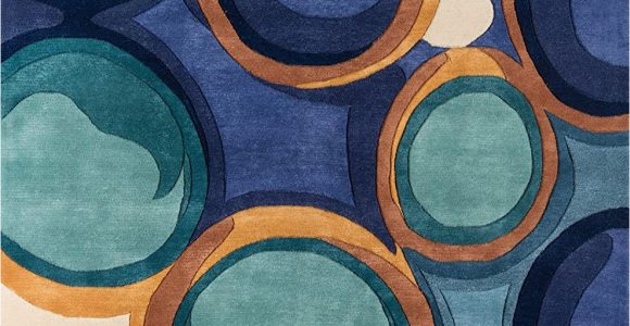 Momeni New Wave Blue Rug Momeni Rugs New Wave Collection Wool Hand Carved & Tufted Contemporary area Rug 9 6" X 13 6" Blue