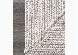 Moser Hand Braided Ivory Indoor Outdoor area Rug Nuloom Lefebvre 8 X 10 Braided Ivory Indoor solid area Rug