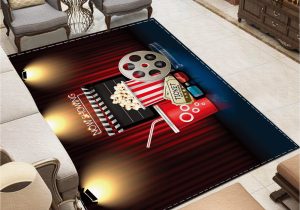 Movie theater themed area Rugs Movie Room Decoration theater Logo area Rug, Home theater Rugs Floor Carpet, Indoor Non-slip Rug for Room sofa Living Room Mat Bedroom Home Decor …