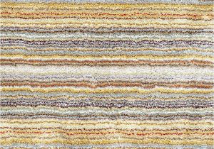 Multi Colored Striped area Rugs Handmade Striped Multi Color Plush Shag area Rugs – Modern