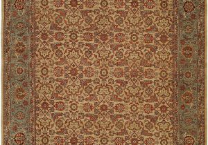 Nathanson Terracotta Peach area Rug Mccullom Hand Knotted Wool Ivory Blue area Rug