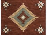 Native American Style area Rugs Eastman southwestern Handmade Tufted Wool Rust area Rug