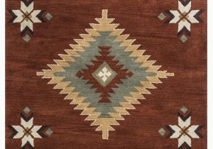 Native American Style area Rugs Eastman southwestern Handmade Tufted Wool Rust area Rug