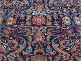 Navy and Blush area Rug Persian Rug Room Size Rug Vintage Rug Antique Rug Navy and