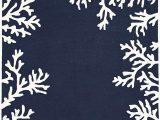Navy and Coral area Rug Liora Manne Capri Shell Coral Reef Indoor Outdoor Modern area Rug 30"x48" Border Navy