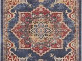 Navy and Rust area Rugs Dulin Blue Rust Red area Rug