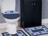 Navy Bathroom Rug Set Amazon Wpm 3 Piece Bath Rug Set Clover Pattern Bathroom