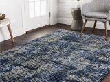 Navy Blue Accent Rug Alexander Home Cassidy Modern Abstract area Rug