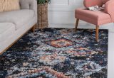 Navy Blue and Brown area Rug Fenrir southwestern Navy Blue Brown area Rug