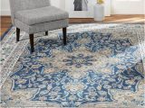 Navy Blue and Ivory area Rug Home Dynamix Tremont Magnolia Navy Blue/ivory 6 Ft. X 9 Ft …