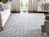 Navy Blue and Ivory area Rug Safavieh Modern & Contemporary Accent Wool Transitional Rug …