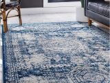 Navy Blue and Ivory area Rug Vintage Traditional Medallion Border Blue Ivory area Rug In 2022 …