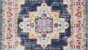 Navy Blue and Pink area Rug Leaver oriental Navy Pink area Rug