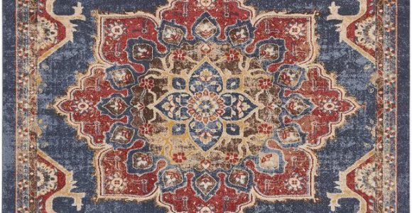 Navy Blue and Red area Rugs Dulin Blue Rust Red area Rug