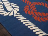 Navy Blue and Red area Rugs Sea Knotty Navy Blue Red and White area Rug