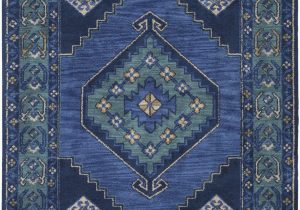 Navy Blue and Teal area Rugs Jenica Rug
