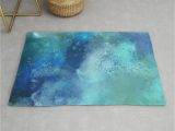 Navy Blue and Teal Rug Abstract Navy Blue Teal Turquoise Watercolor Pattern Rug