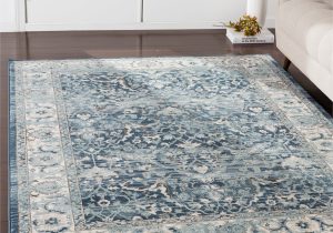 Navy Blue and Teal Rug Annelie Navy & Teal Updated Traditional area Rug – 7’10” X 9’10”