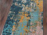 Navy Blue and Teal Rug Moroccan Navy Blue Abstract Super soft Fluffy Shaggy area Rug Teal Ochre Yellow Paint Splash Stroke Artistic Carpet Mat Louge Living Room Bedroom …