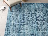 Navy Blue and Turquoise Rug Cretien oriental Turquoise area Rug