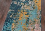 Navy Blue and Turquoise Rug Moroccan Navy Blue Abstract Super soft Fluffy Shaggy area Rug Teal Ochre Yellow Paint Splash Stroke Artistic Carpet Mat Louge Living Room Bedroom …