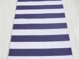 Navy Blue and White Striped Rug Navy Blue and White Striped Cotton Rug 2 6 X 5
