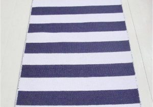 Navy Blue and White Striped Rug Navy Blue and White Striped Cotton Rug 2 6 X 5