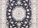 Navy Blue area Rug 7×10 Floral Navy Blue 7×10 Nain Persian area Rug