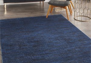 Navy Blue area Rugs Contemporary Noursion Essentials solid Contemporary Midnight Blue 5′ X 7′ area Rug, (5′ X 7′)